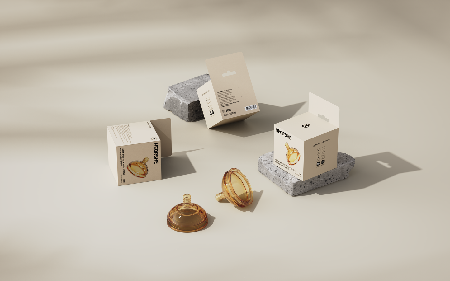 HEORSHE Replacement Bottle Teats — Medium & Fast Flow