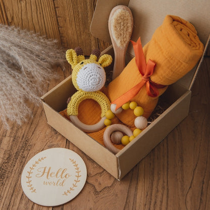 Wooden & Cotton Bathing Toy Set