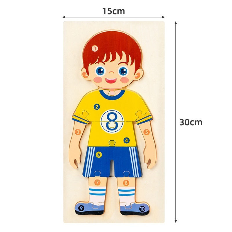 Montessori 3D Wooden Puzzle Model