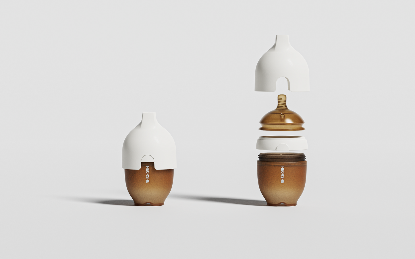 HEORSHE Ultra-Wide Neck Baby Bottle — Anti-Colic & Breast-Like Feeding