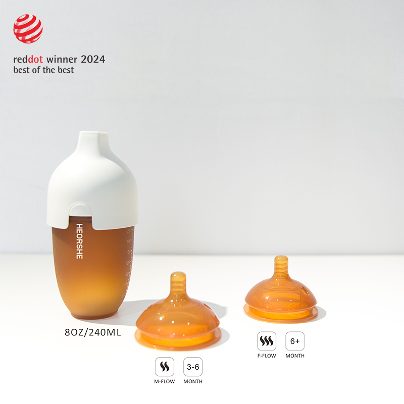 HEORSHE Ultra-Wide Neck Baby Bottle — Anti-Colic & Breast-Like Feeding