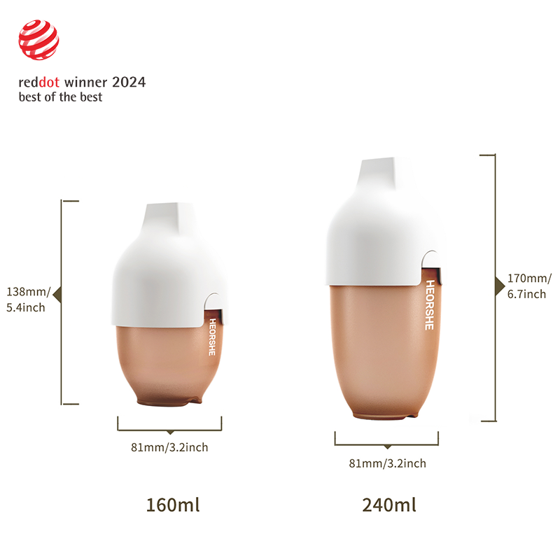 HEORSHE Ultra-Wide Neck Baby Bottle — Anti-Colic & Breast-Like Feeding
