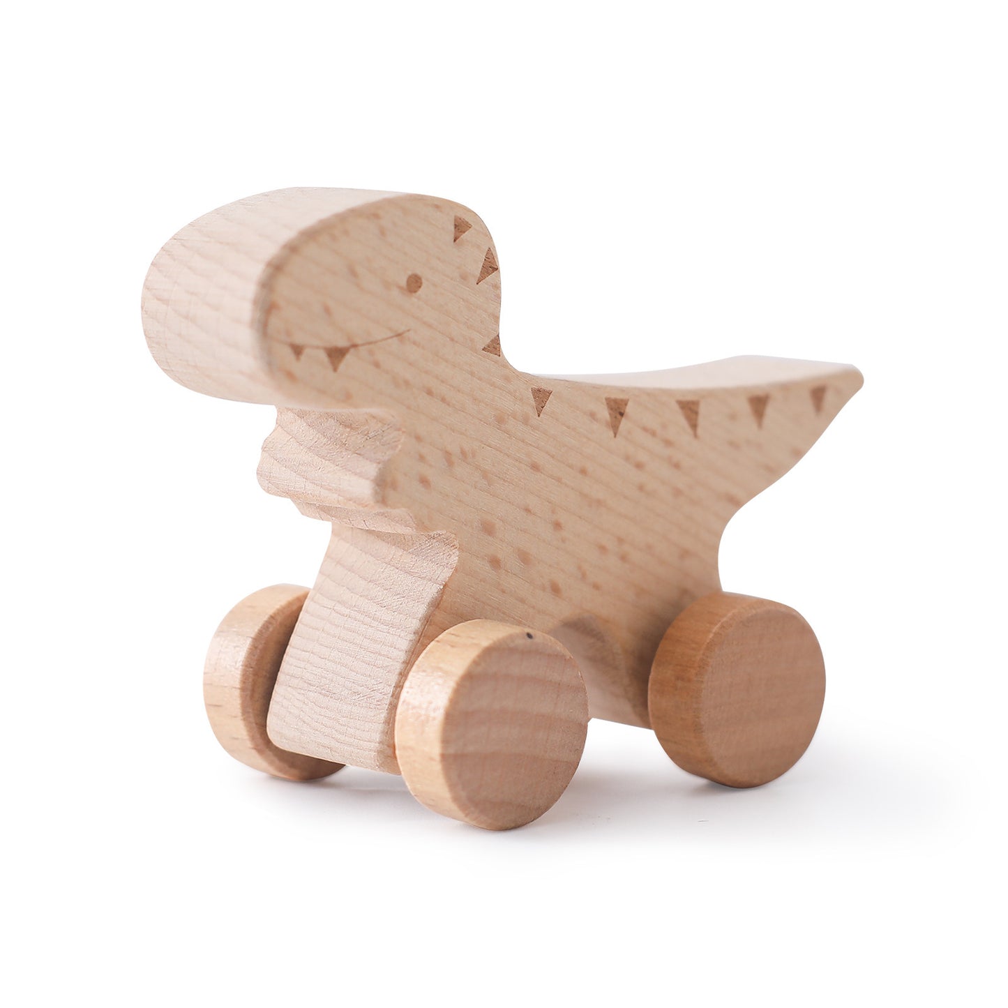 Wooden Dinosaur Pull-Along Trolley