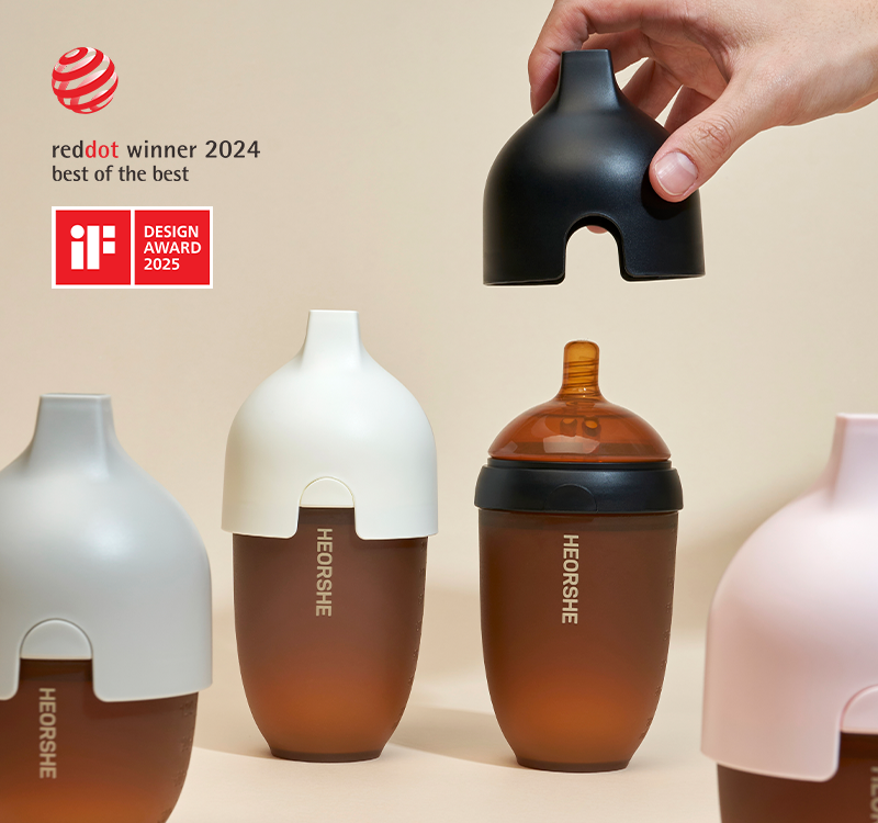 HEORSHE Ultra-Wide Neck Baby Bottle — Anti-Colic & Breast-Like Feeding