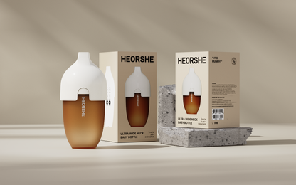 HEORSHE Ultra-Wide Neck Baby Bottle — Anti-Colic & Breast-Like Feeding