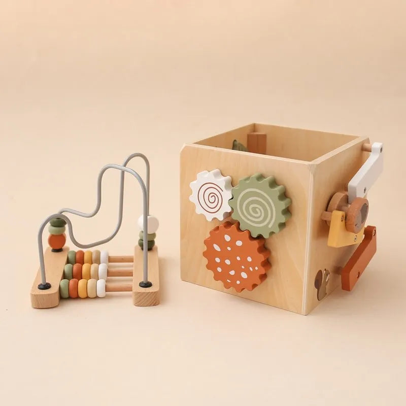 5-in-1 Wooden Activity Cube