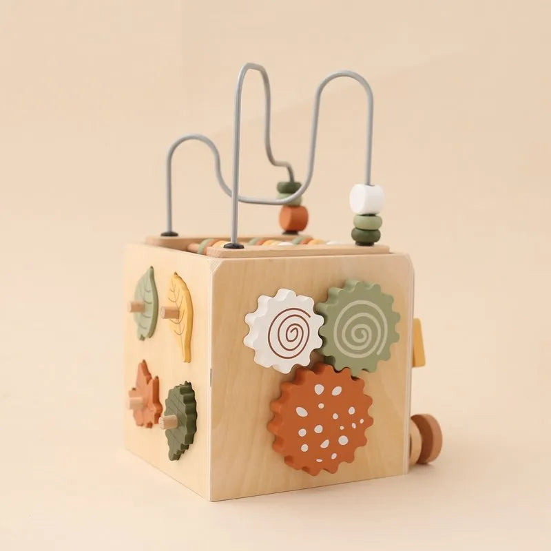 5-in-1 Wooden Activity Cube