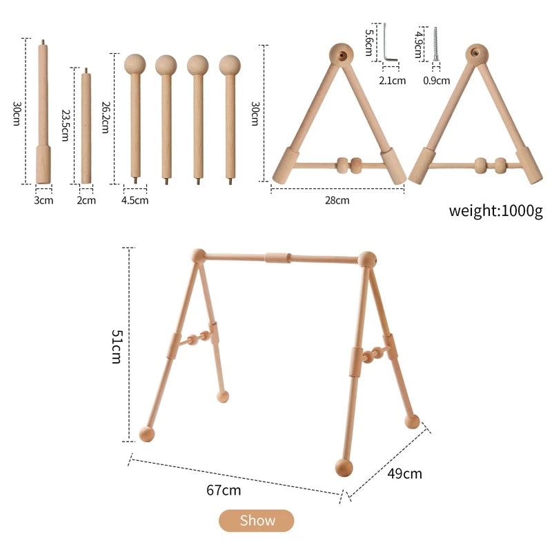 Baby Montessori Wooden Gym