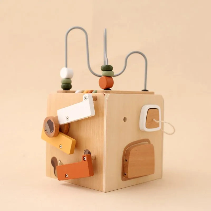 5-in-1 Wooden Activity Cube