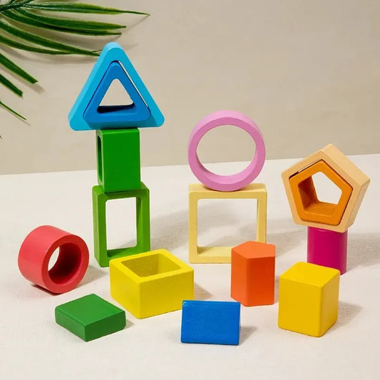 Montessori Wooden Sorting & Stacking Toy