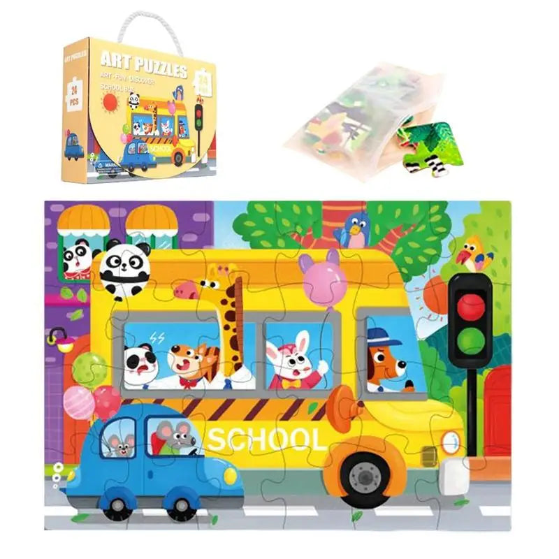 60-Piece Wooden Floor Puzzle