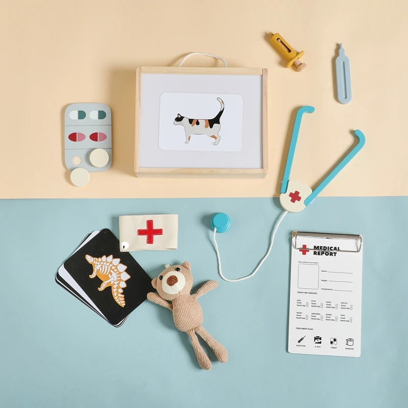Wooden Kids Doctor Play Set