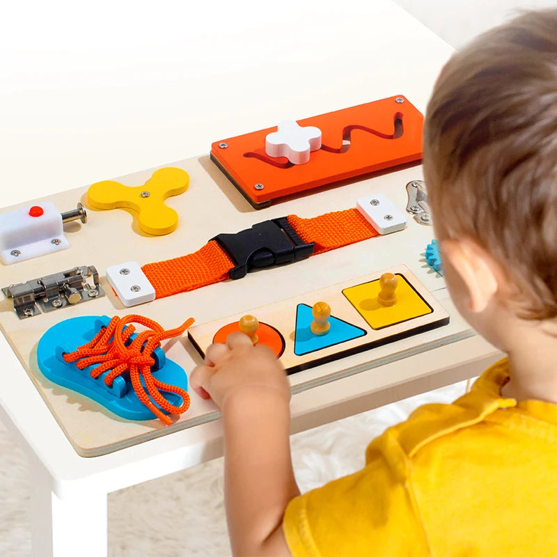 Montessori Toy Wooden Busy Board