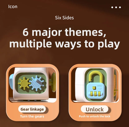 Baby Educational Hexahedron Busy Ball – Multi-Skill Activity Cube