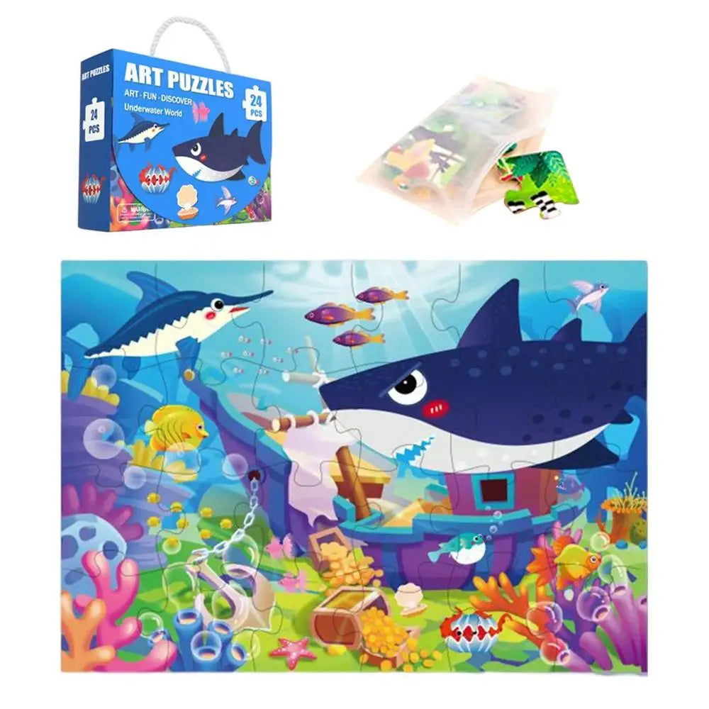 60-Piece Wooden Floor Puzzle