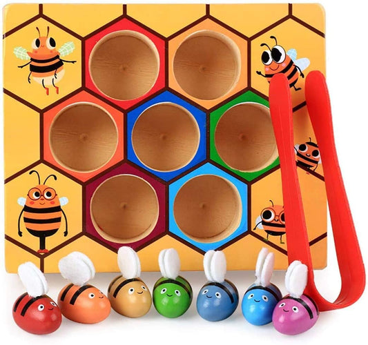 Wooden Bee Toddler Fine Motor Puzzle