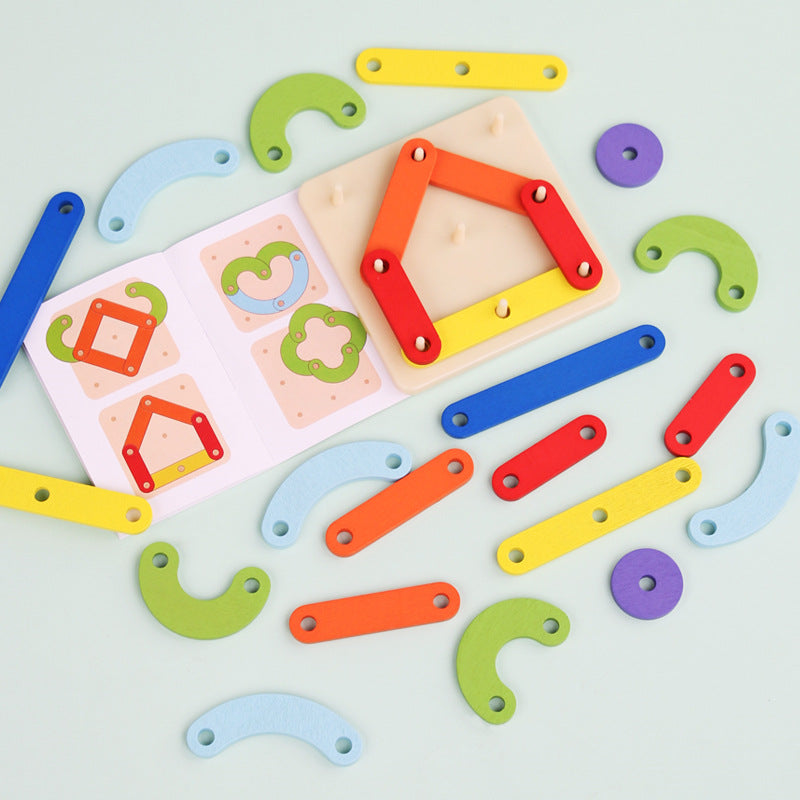 Children’s Wooden Two-Player Creative Pegboard