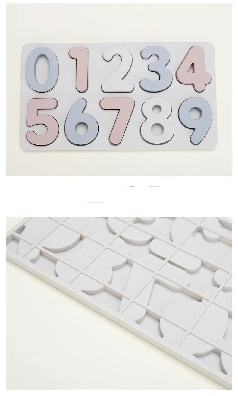 Colourful Silicone Early Learning Number Puzzle Board