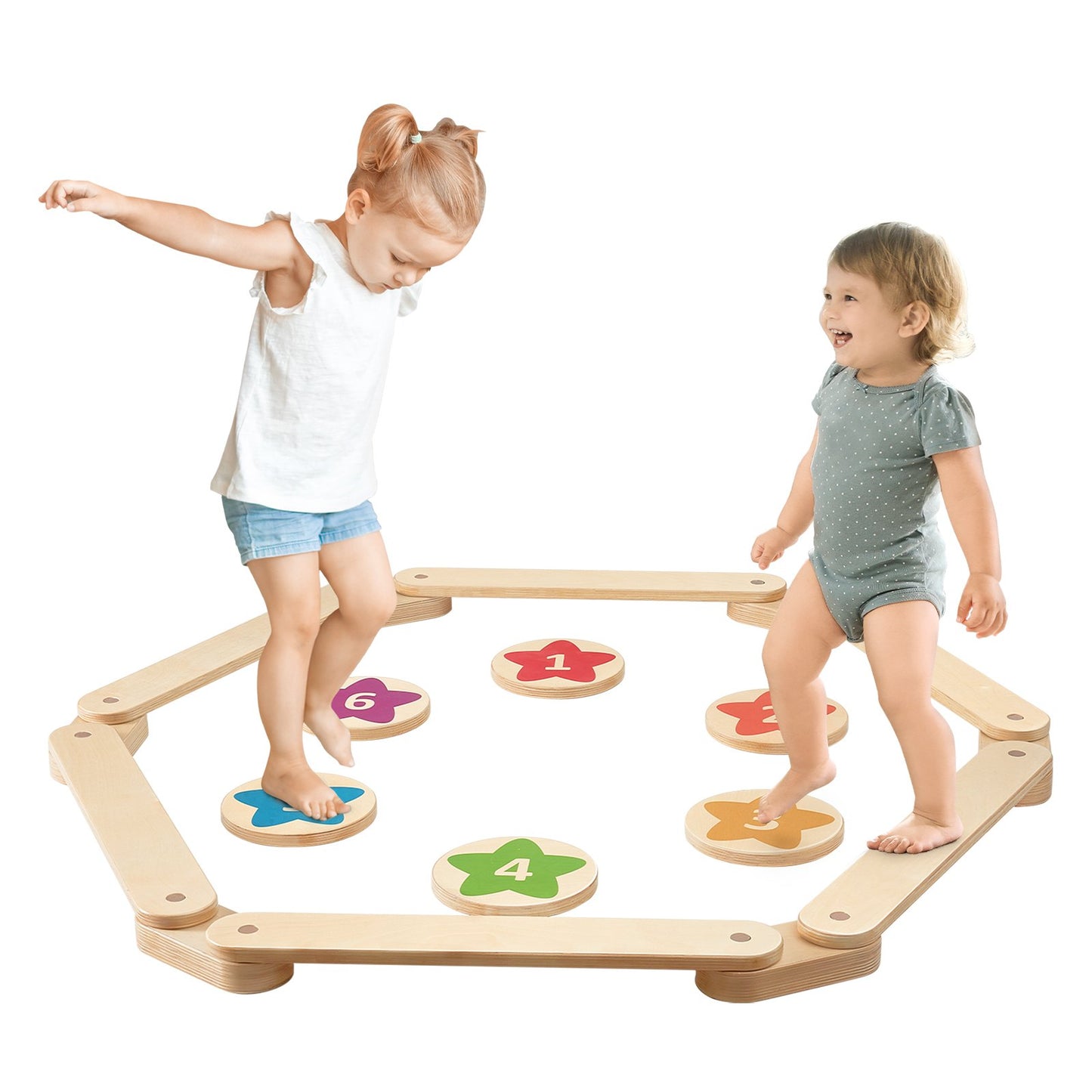 VEVOR Kids Balance Beam Stepping Stones Gymnastics Set