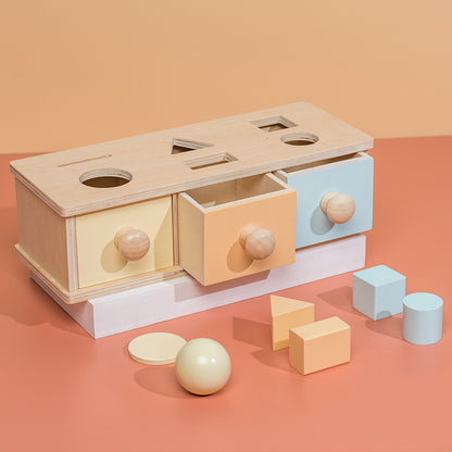 Wooden Montessori Ball Drawer & Target Box
