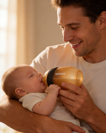 HEORSHE Ultra-Wide Neck Bottle – Calmer Feeds, Award-Winning Design